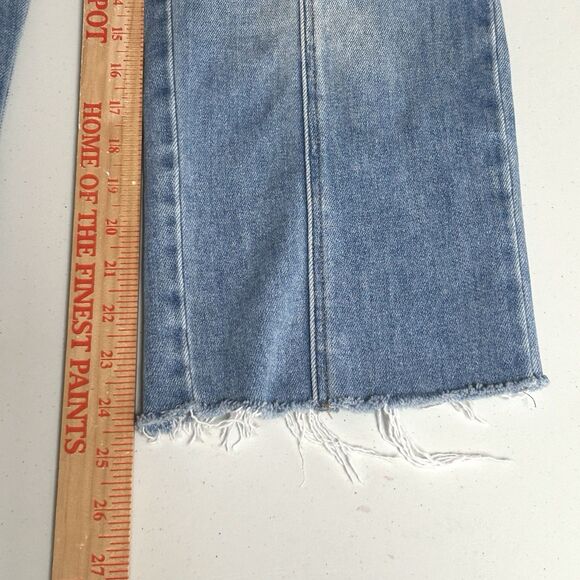 Hidden Los Angeles Cargo Jeans Women 27 Cropped Utility Pocket Straight Raw Hem - Picture 7 of 8